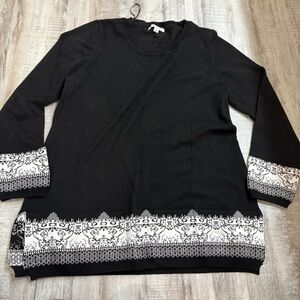 Studio Works Black & White Sweater XL